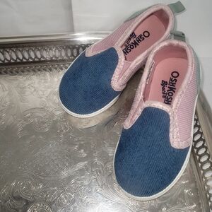 OshKosh B'Gosh Girls Multicolor Casual Slip-On Sneakers, Size 5